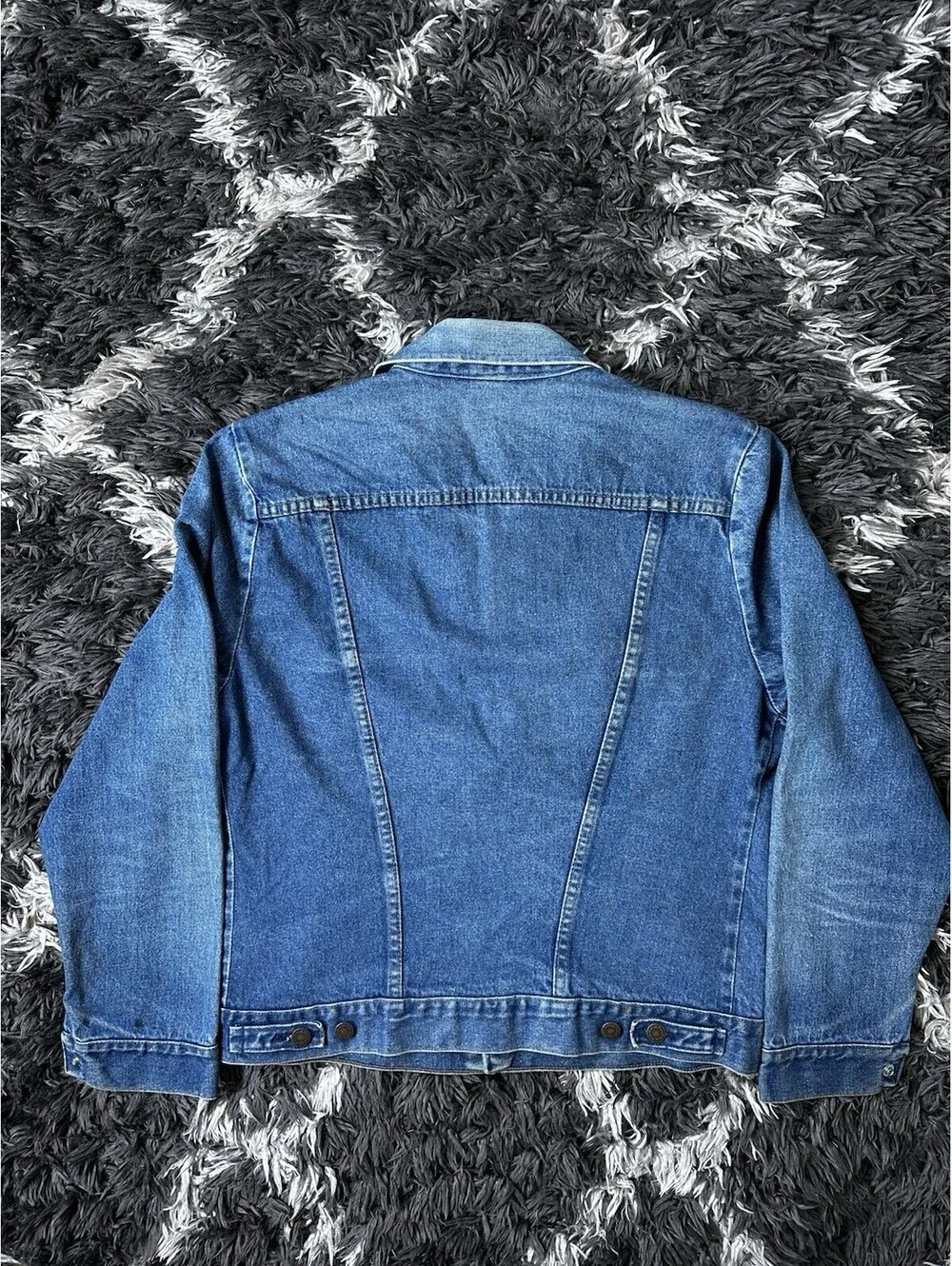 Vintage 80s Wrangler USA Denim Jacket Mens Size Medium 74571PW 13oz Trucker